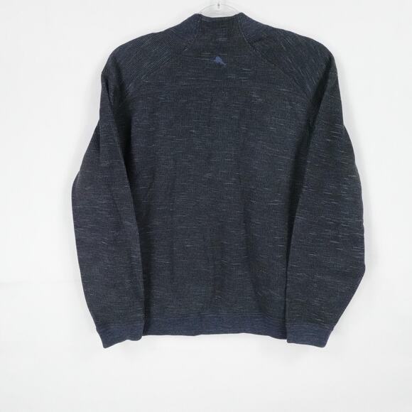 Tommy Bahama Sweater Mens Large Blue Reversible Half Zip Pullover Fall - Picture 6 of 16